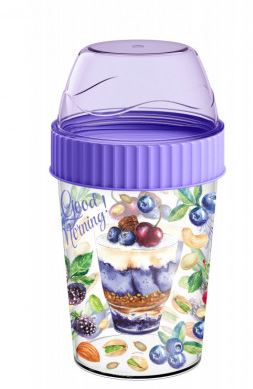 Контейнер для завтрака 440мл с декором (микс)